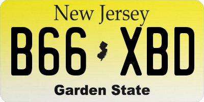 NJ license plate B66XBD