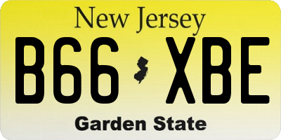 NJ license plate B66XBE