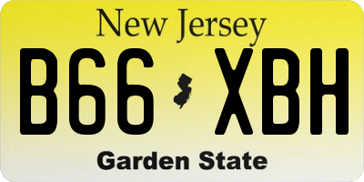 NJ license plate B66XBH