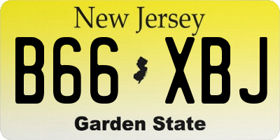 NJ license plate B66XBJ