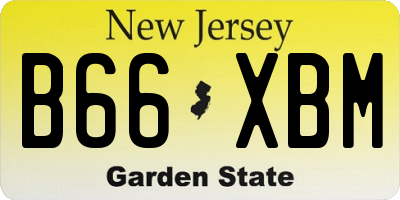 NJ license plate B66XBM
