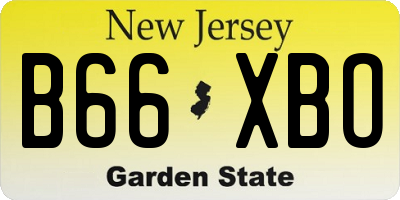 NJ license plate B66XBO