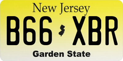 NJ license plate B66XBR