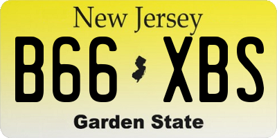 NJ license plate B66XBS
