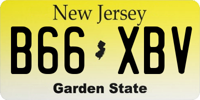 NJ license plate B66XBV
