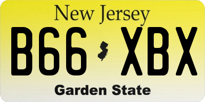 NJ license plate B66XBX