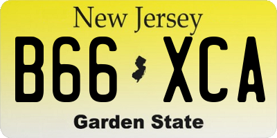 NJ license plate B66XCA