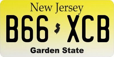 NJ license plate B66XCB