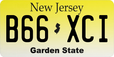 NJ license plate B66XCI