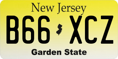 NJ license plate B66XCZ