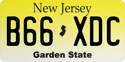 NJ license plate B66XDC