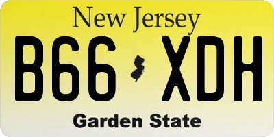 NJ license plate B66XDH