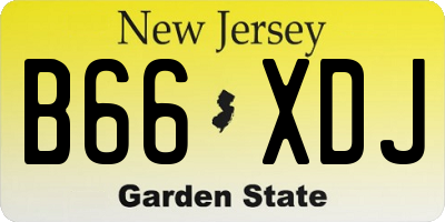 NJ license plate B66XDJ