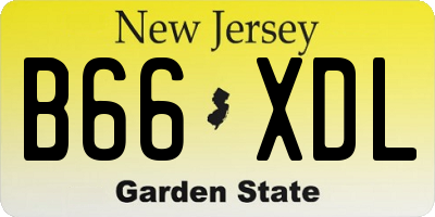 NJ license plate B66XDL