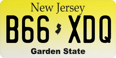 NJ license plate B66XDQ