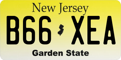 NJ license plate B66XEA