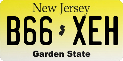 NJ license plate B66XEH