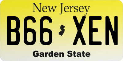 NJ license plate B66XEN