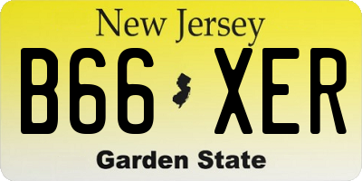 NJ license plate B66XER