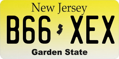 NJ license plate B66XEX