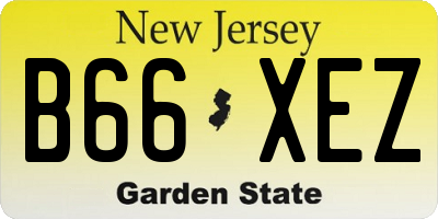 NJ license plate B66XEZ