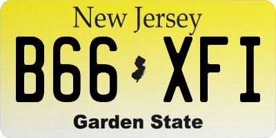 NJ license plate B66XFI