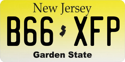NJ license plate B66XFP