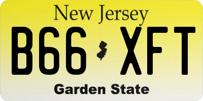 NJ license plate B66XFT