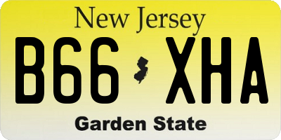 NJ license plate B66XHA