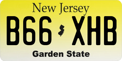 NJ license plate B66XHB