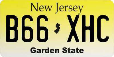 NJ license plate B66XHC