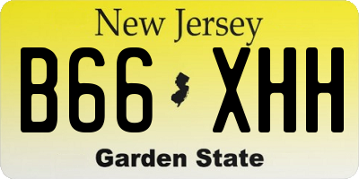 NJ license plate B66XHH