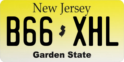 NJ license plate B66XHL