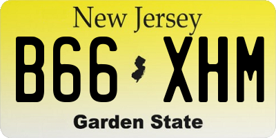 NJ license plate B66XHM
