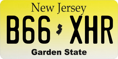 NJ license plate B66XHR
