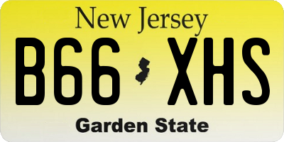 NJ license plate B66XHS