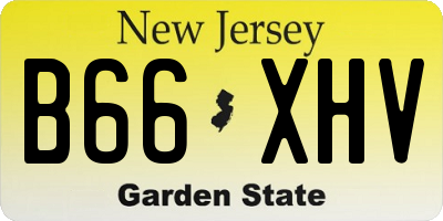 NJ license plate B66XHV
