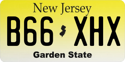 NJ license plate B66XHX