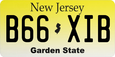NJ license plate B66XIB