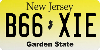 NJ license plate B66XIE