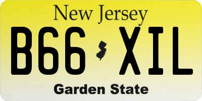 NJ license plate B66XIL