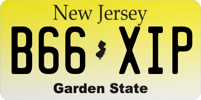 NJ license plate B66XIP