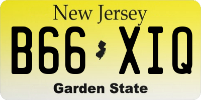 NJ license plate B66XIQ