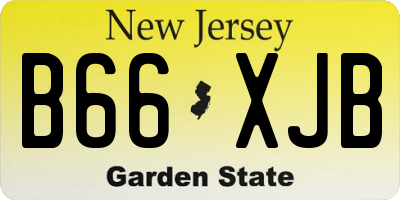 NJ license plate B66XJB