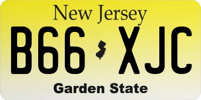 NJ license plate B66XJC