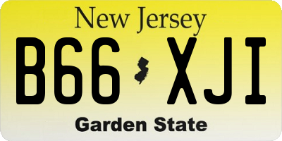 NJ license plate B66XJI