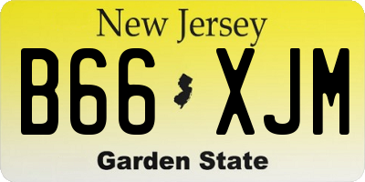 NJ license plate B66XJM