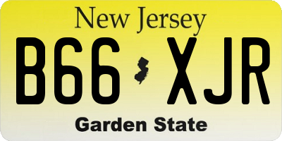 NJ license plate B66XJR