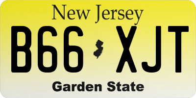 NJ license plate B66XJT