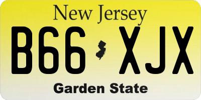 NJ license plate B66XJX